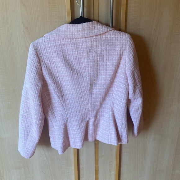 Pink Tartan Barbiecore Tweed Blazer Size 10 - Picture 4 of 7